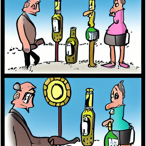 watch in a bottle, Cartoon