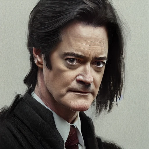 fantasy warrior portrait, male, Kyle MacLachlan in a suit, greg rutkowski, game of thrones, epic, painting, 8k, intricate, magical