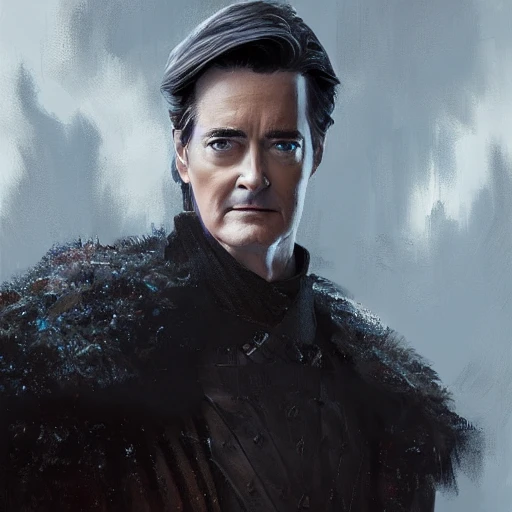 fantasy warrior portrait, male, Kyle MacLachlan in a suit, greg rutkowski, game of thrones, epic, painting, 8k, intricate, magical