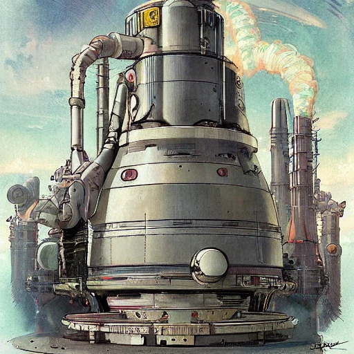 design only, 2 0 5 0 s retro future nuclear reactor core control rods designs borders lines decorations space machine. muted colors, by jean - baptiste monge 