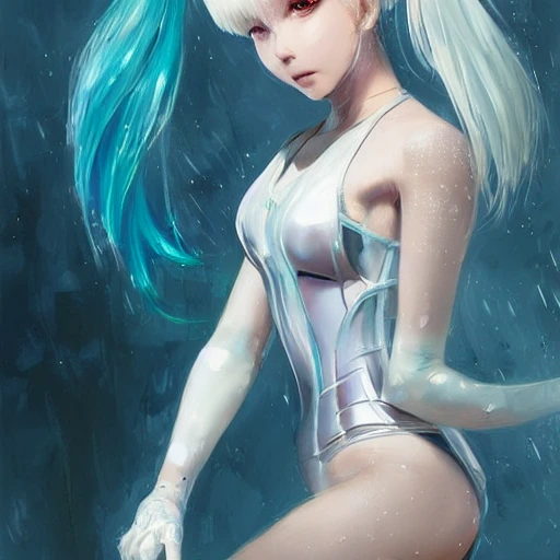 Very detailed.portrait concept art of a beautiful anime girl wearing a swimming race suit, sci-fi suit| | kawaii - cute - fine - face, intricate,white hair, elegant, highly detailed. trending on artstation, digital art, by Stanley Artgerm Lau, [[[WLOP]]], , Andrei Riabovitchev, Marc Simonetti, Yoshitaka Amano, 8k wallpaper, {ocean},{{{desert}}},{{{vivid}}},{{{red}}}