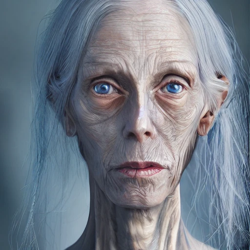 Very detailed, A hyperrealistic portrait concept art of a beautiful elderly skinny anorexia heroin woman wearing a shabby top, sci-fi top| | kawaii - horror - fine - face, intricate,white hair, elegant, volumetric light, highly detailed. trending on artstation, digital art,pixiv, [[[WLOP]]],pool , 8k wallpaper, {ocean},{{{desert}}},{{{vivid}}},{{{red}}}

