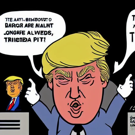 Donald Trump returns to using his Twitter account, Cartoon