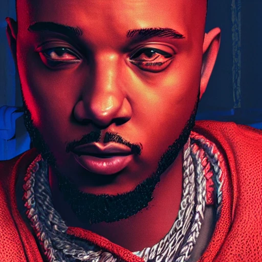 a very detailed hyper realistic 3d poster of rapper kendrick lamar as god of war high definition, Detailed and Intricate, Geometric, CGI, PBR, detailed, digital masterpiece, 8k, smooth, [sharp focus], unreal engine 5 rendered, illustration, cinematic lighting, [high octane render], detailed environment], [high key lighting, highly detailed, fine detail, intricate, award - winning, {high definition anatomy}, 3D,  in the style of makoto shinkai and greg rutkowski and albert bierstadt and james gurney