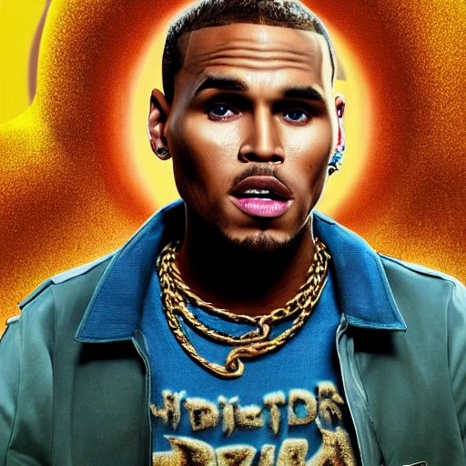 a very detailed hyper realistic 3d movie  poster of chris brown as seen in wizard of oz, high definition, Detailed and Intricate, Geometric, CGI, PBR, detailed, digital masterpiece, 8k, smooth, [sharp focus], unreal engine 5 rendered, illustration, cinematic lighting, [high octane render], detailed environment], [high key lighting, highly detailed, fine detail, intricate, award - winning, {high definition anatomy}, 3D,  in the style of makoto shinkai and greg rutkowski and albert bierstadt and james gurney