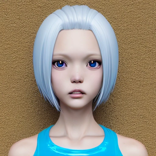 Very detailed, A {{hyperrealistic}} portrait of a beautiful anime girl wearing  rubber swimsuit,white hair,short bob, japanese kawaii, slender body ,cute fine face,bottom body close up, volumetric light, intricate, elegant,highly detailed, trending on artstation, digital art,{{blue}} eyes, [[[WLOP]]] , 8k wallpaper, dinamic ocean background, {vivid}, {pastel color}, beautiful skin,beautiful face, --no monochrome, 