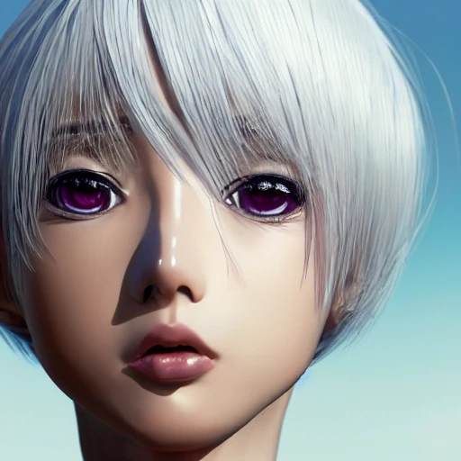 Very detailed, A {{hyperrealistic}} portrait of a beautiful anime girl wearing  rubber swimsuit,white hair,short bob, japanese kawaii, slender body ,cute fine face,bottom body close up, volumetric light, intricate, elegant,highly detailed, trending on artstation, digital art,two eyes, [[[WLOP]]] , 8k wallpaper, dinamic ocean background, {vivid}, {pastel color}, beautiful skin,beautiful face 