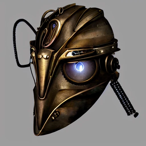 steampunk helmet fantasy art mask robot ninja stylized digital illustration sharp focus, elegant intricate digital painting artstation concept art global illumination ray tracing advanced technology chaykin howard and campionpascale and cooke darwyn and davis jack , Pencil Sketch