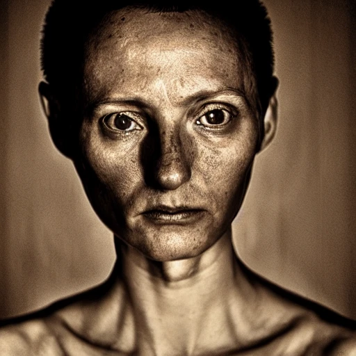 Performance Art Woman Selfportrait No Hair Naked 30 Years Arthub Ai