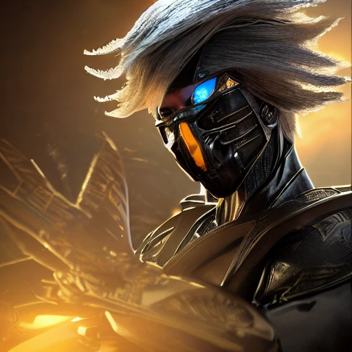 a hyper realistic, poster of the weekend, as raiden from mortal kombat, brown skin high definition, Detailed and Intricate, Geometric, CGI, PBR, detailed, digital masterpiece, 8k, smooth, [sharp focus], unreal engine 5 rendered, illustration, cinematic lighting, [high octane render], detailed environment], [high key lighting, highly detailed, fine detail, intricate, award - winning, {high definition anatomy}, 

, Trippy