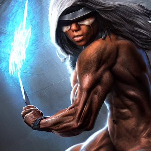 a hyper realistic, poster of fit teen, as raiden from mortal kombat, in the style of and greg rutkowski and Mario Nevado, highly detailed, brown skin, high definition, Detailed and Intricate, Geometric, CGI, PBR, detailed, digital masterpiece, 8k, smooth, [sharp focus], unreal engine 5 rendered, illustration, cinematic lighting, [high octane render], detailed environment], [high key lighting, highly detailed, fine detail, intricate, award - winning, {high definition anatomy}, 
