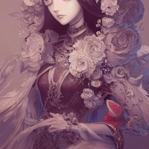 Very detailed. intricate, elegant, highly detailed. trending on artstation, digital art, by Tsubaki Jushirou, Rossdraws, James Jean, Andrei Riabovitchev, Marc Simonetti, Tsubaki Jushirou