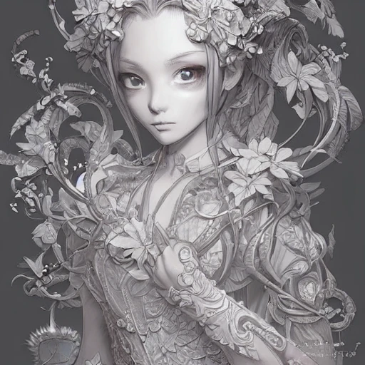 Very detailed. intricate, elegant, highly detailed. trending on artstation, digital art, by Tsubaki Jushirou, Rossdraws, James Jean, Andrei Riabovitchev, Marc Simonetti, Tsubaki Jushirou