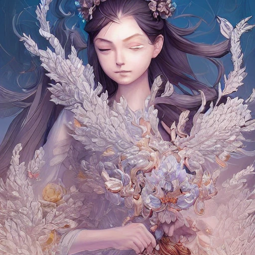 Very detailed. intricate, elegant, highly detailed. trending on artstation, digital art, by Tsubaki Jushirou, Rossdraws, James Jean, Andrei Riabovitchev, Marc Simonetti, Tsubaki Jushirou