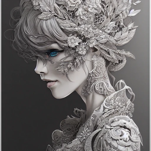 Very detailed. intricate, elegant, highly detailed. trending on artstation, digital art, by Nora Higuma, Rossdraws, James Jean, Andrei Riabovitchev, Marc Simonetti, Tsubaki Jushirou