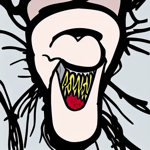 meth mouth, cartoon, closeup
