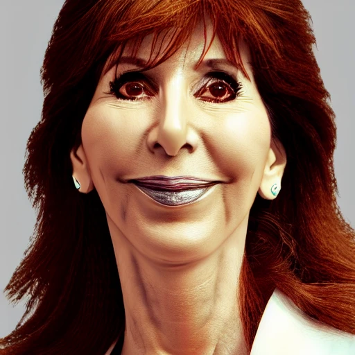 cristina kirchner, full body, medium shot, masterpiece, look at viewer, focus on face, {{beautiful detailed face}}, brown eyes, lips, bare shoulders, extremely detailed, 8K wallpaper,