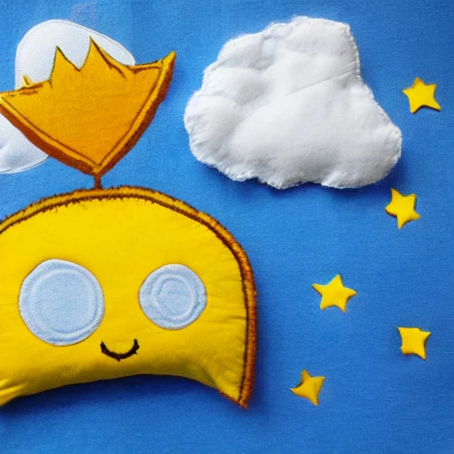 little prince, broken egg,  night star, pillow like a cloud, , skyscraper, Cartoon