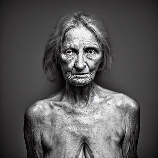 body, woman, older, naked, tits,wrinkles, photo, dark light, different, Nikon 28mm f/1.4L, by Lee Jeffries, Alessio Albi, Adrian Kuipers