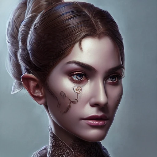 Very detailed. intricate, elegant, highly detailed, trending on artstation, digital art, perfect face, perfect eyes, perfect composition, by Stanley Artgerm Lau, beautiful perfect face, drow, viconia, Baldur's gate, brown skin, elf, jake gyllenhaal
