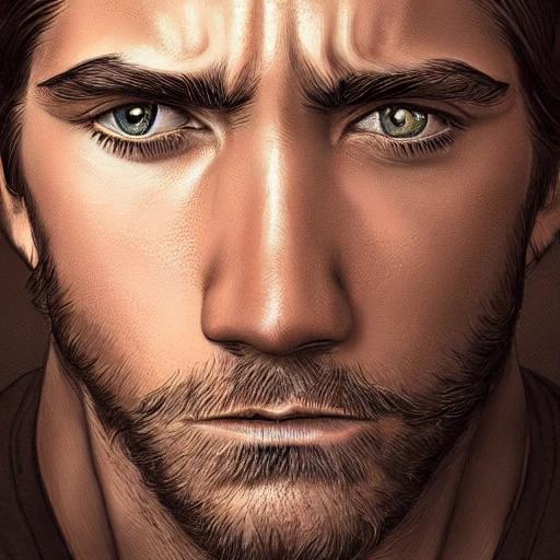 Very detailed. intricate, elegant, highly detailed, trending on artstation, digital art, perfect face, perfect eyes, perfect composition, by Stanley Artgerm Lau, beautiful perfect face, Baldur's gate, brown skin, jake gyllenhaal, man