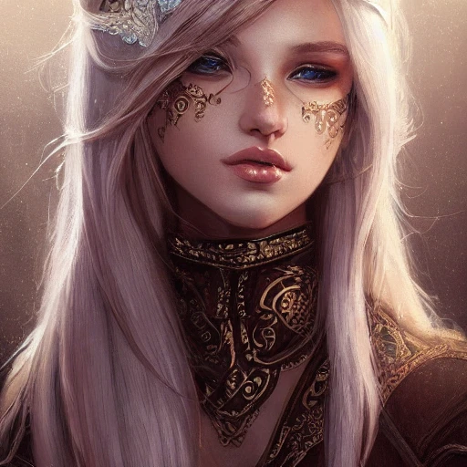 Very detailed. intricate, elegant, highly detailed, trending on artstation, digital art, perfect face, perfect eyes, perfect composition, by Stanley Artgerm Lau, beautiful perfect face, drow, viconia, Baldur's gate, brown skin, elf, blond hair