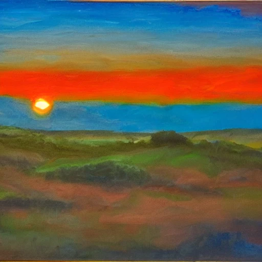 a sunset landscape