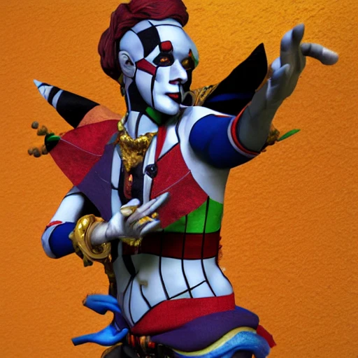 Realistic Harlequin Jester, 3D, Jesus Christ