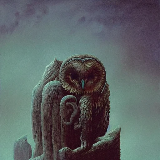 painting of hybrid between mammoth!!!! & owl, intercrossed animal, by zdzislaw beksinski, by tiffany bozic, by chris buzelli, cold hue's, warm tone gradient background, concept art, beautiful composition, digital painting , Trippy "width": 1536,
"height": 1920