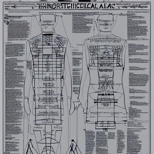 high detailed technical titanic's blueprint 