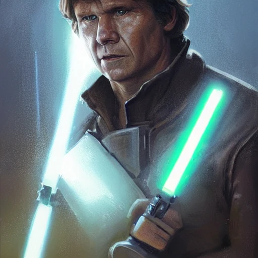 portrait of a man by greg rutkowski, a jedi commander, han solo ...