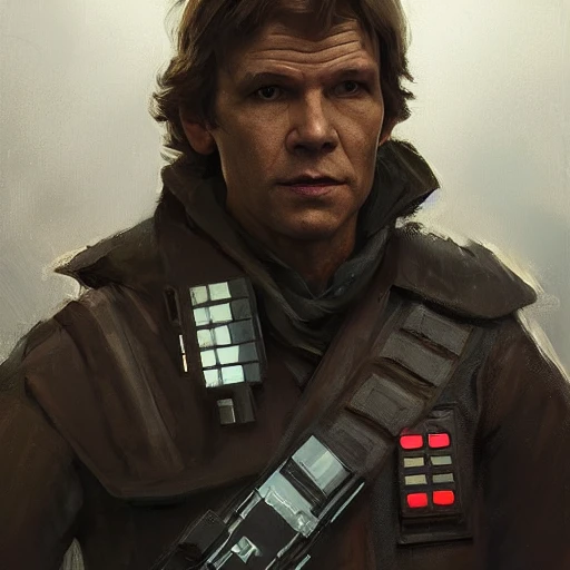 portrait of a man by greg rutkowski, a jedi commander, han solo, wearing the tactical gear of the galactic alliance, star wars expanded universe, he is about 40 years old, highly detailed portrait, digital painting, artstation, concept art, smooth, sharp foccus ilustration, artstation hq