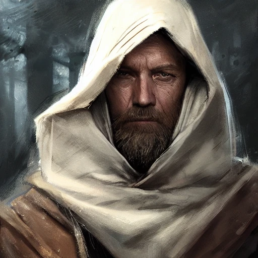 portrait of a man by greg rutkowski, a jedi commander, Obi wan kenobi, wearing the tactical gear of the galactic alliance, star wars expanded universe, he is about 40 years old, highly detailed portrait, digital painting, artstation, concept art, smooth, sharp foccus ilustration, artstation hq