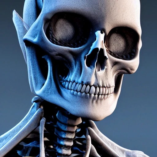 skeleton black bones, shaved bone skull head, highly detailed symmetrical face, red hair Iroquoi, Mohawk haircut, wide beautiful blue eyes, evil, outdoor,  ultra realistic, professional retouch, concept art, intricate details, highly detailed, photorealistic, octane render, 8k, unreal engine, sharp focus, volumetric lighting unreal engine. art by artgerm and greg rutkowski and alphonse mucha