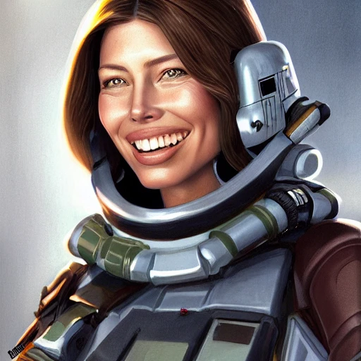 Full portrait of a woman by Greg Rutkowsky, a jedi commander, Je ...