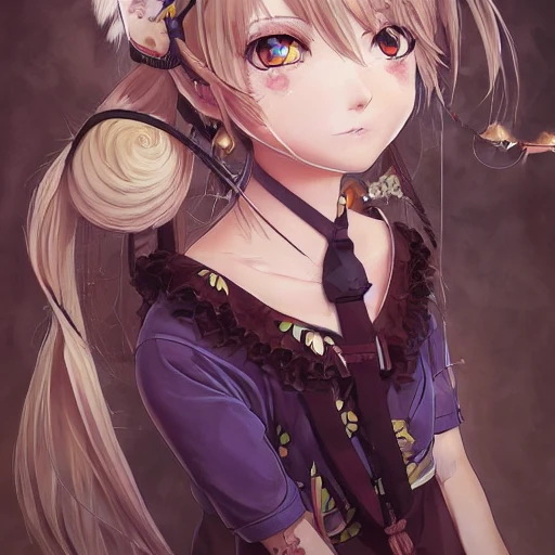 nekopara fantatically detailed eyes antiquity anime style art cute vibrant detailed neko dress portrait shinkai makoto Studio ghibli studio key hedeaki anno Sakimichan Stanley Artgerm Lau Rossdraws James Jean Marc Simonetti elegant highly detailed digital painting artstation pixiv bangs watery eyes