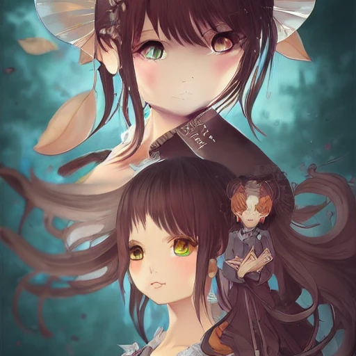 nekopara fantatically detailed eyes antiquity anime style art cute vibrant detailed neko dress portrait shinkai makoto Studio ghibli studio key hedeaki anno Sakimichan Stanley Artgerm Lau Rossdraws James Jean Marc Simonetti elegant highly detailed digital painting artstation pixiv bangs watery eyes