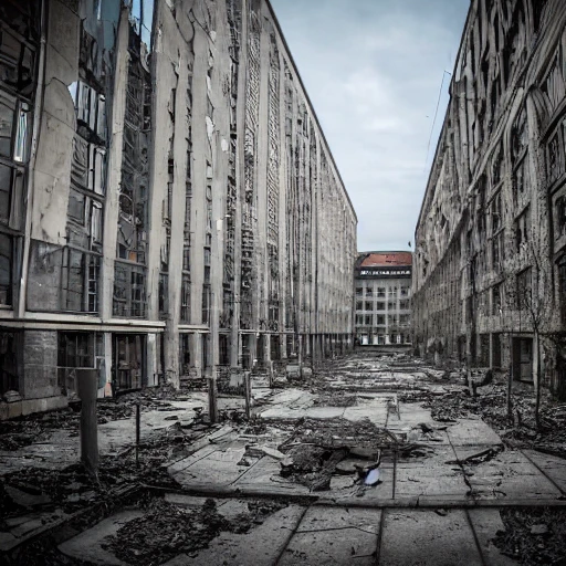 Abandoned Berlin after Zombie Invasion , Trippy