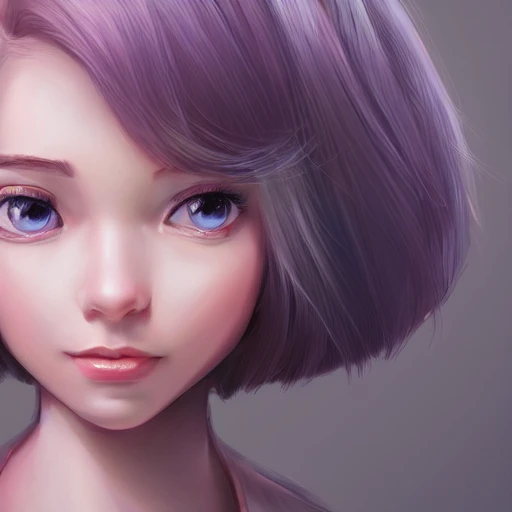 Detailed digital portrait, Pixar animation, character design, cute lillian voss, key visual, hdr