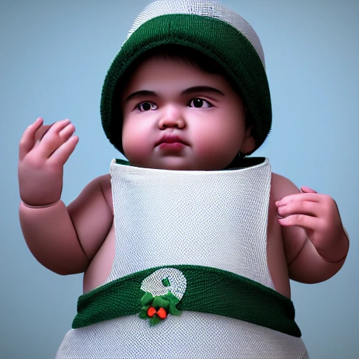 ultra realistic photography portrait of a combination of [[[Ganesh]]] as a cute chubby baby, chubby cheeks, wearing  baggy bib and diapers,  professional, 8k looking into camera, Digital Art, Concept Art, Close-up, HD, Beautiful Lighting, Sad, Octane Render
