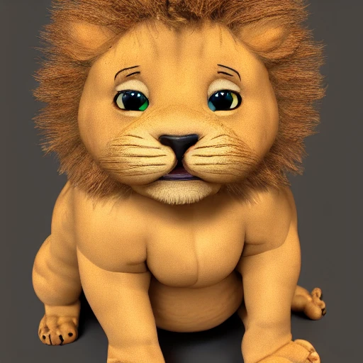 ultra realistic photography portrait of a combination of [[[Lion]]] as a cute chubby baby, chubby cheeks, wearing  baggy bib and diapers,  professional, 8k looking into camera, Digital Art, Concept Art, Close-up, HD, Beautiful Lighting, Sad, Octane Render
