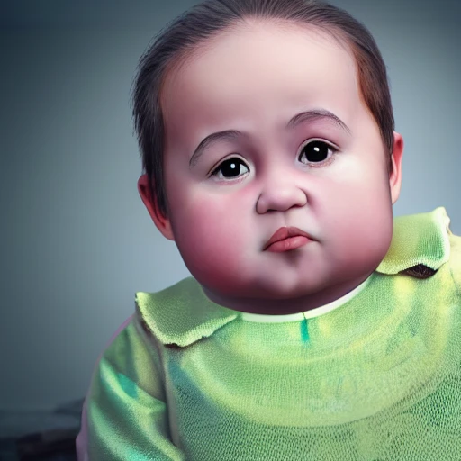ultra realistic photography portrait of a combination of [[[Minion]]] as a cute chubby baby, chubby cheeks, wearing  baggy bib and diapers,  professional, 8k looking into camera, Digital Art, Concept Art, Close-up, HD, Beautiful Lighting, Sad, Octane Render
