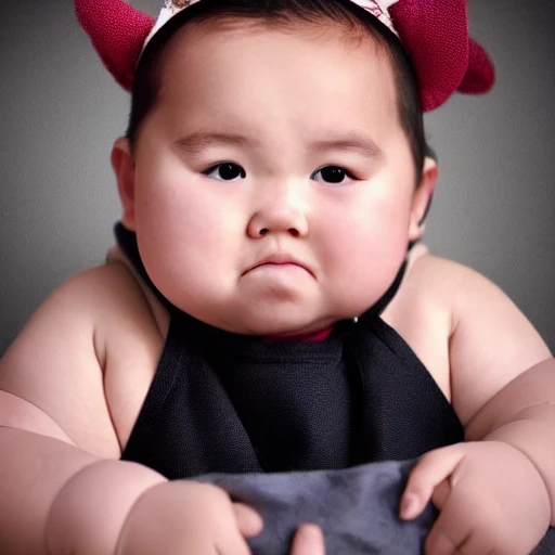 ultra realistic photography portrait of a combination of [[[ninja]]] as a cute chubby baby, chubby cheeks, wearing  baggy bib and diapers,  professional, 8k looking into camera, Digital Art, Concept Art, Close-up, HD, Beautiful Lighting, Sad, Octane Render
