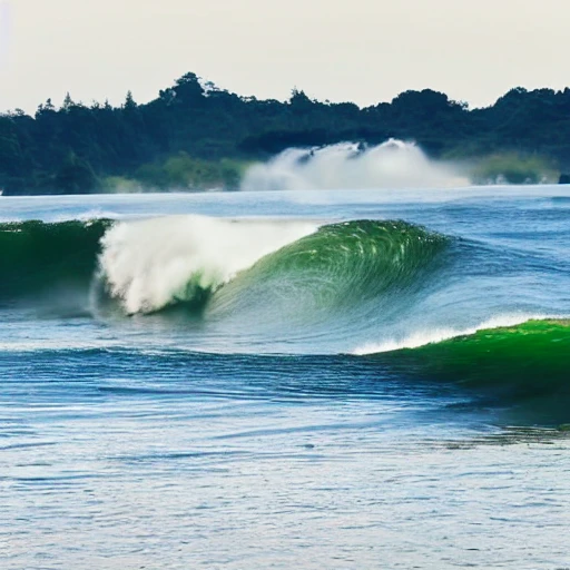 a wave in the style estampe japan