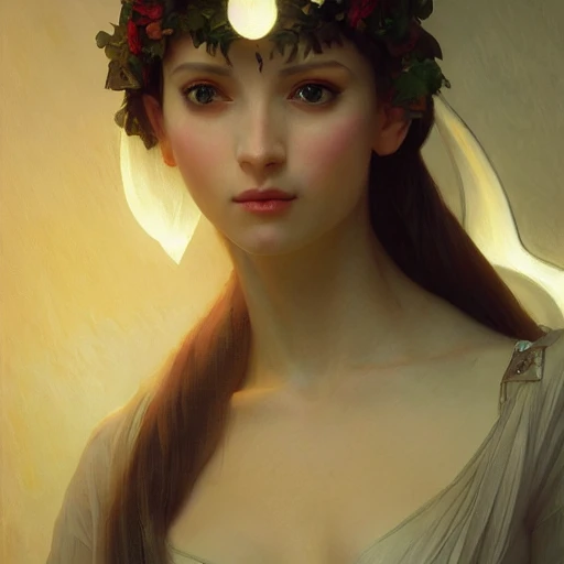 Softly lit portrait of the beautiful Ukraine girl, bastet, bast, angel wing woman / flower hybrid, soft torchlight in water, digital art by ruan jia and mandy jurgens and artgerm and william - adolphe bouguereau, highly detailed, trending on artstation, award winning