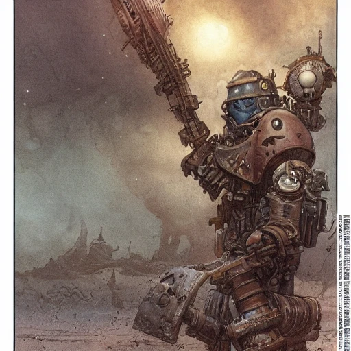 design only warhammer 40.000 retro future art gothic designs borders lines decorations space machine dune sand. muted colors. by jean - baptiste monge, no text, no logo