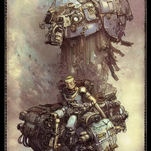 design only warhammer 40.000 retro future art gothic designs borders lines decorations space machine. muted colors. by jean - baptiste monge! 