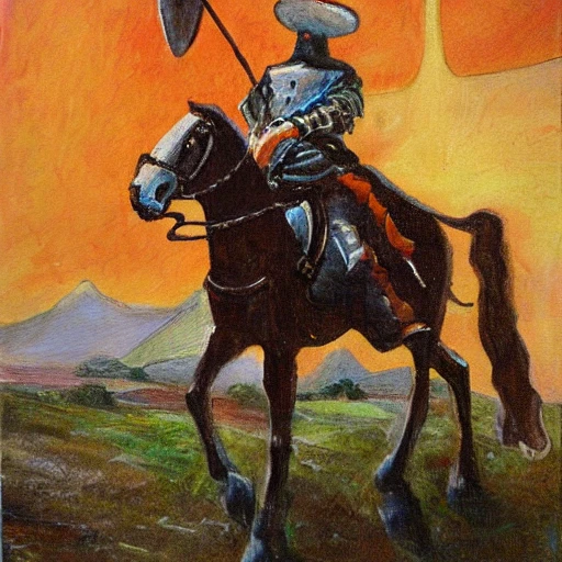 Don Quixote, Oil Painting