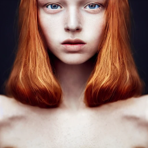 Beautiful ginger, intricate, elegant, highly detailed, upper body, medium shot, masterpiece, trending on artstation, digital art, look at viewer, beautiful detailed face, perfect face, perfect eyes, perfect pupils, perfect iris, perfect lips, extremely detailed, 8K wallpaper, portrait, scene by Marta Bevacqua and Guy Aroch, Peter Coulso