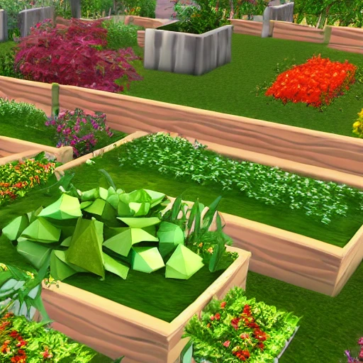 low poly garden salad sims 3